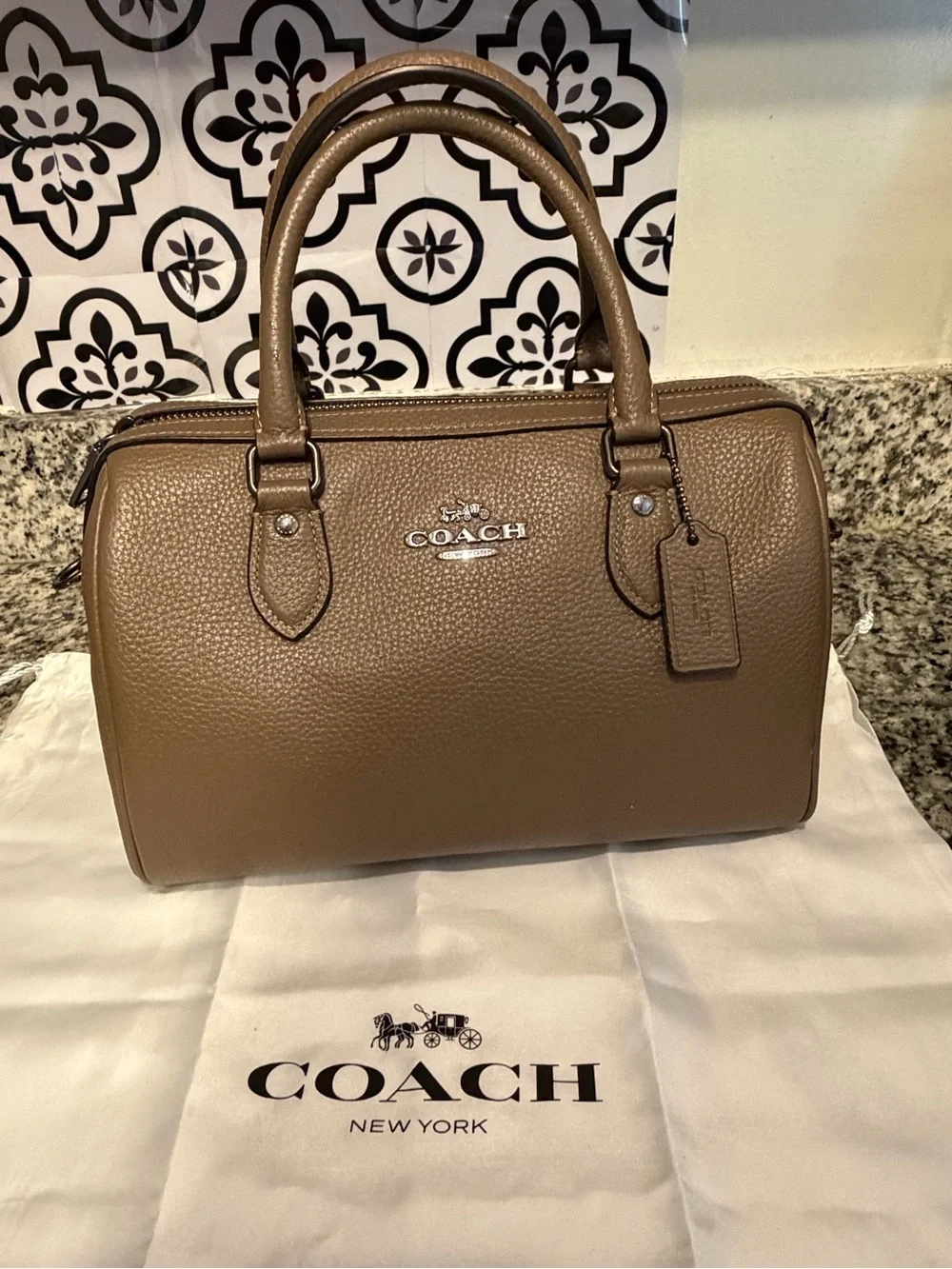 Coach structured pebbled